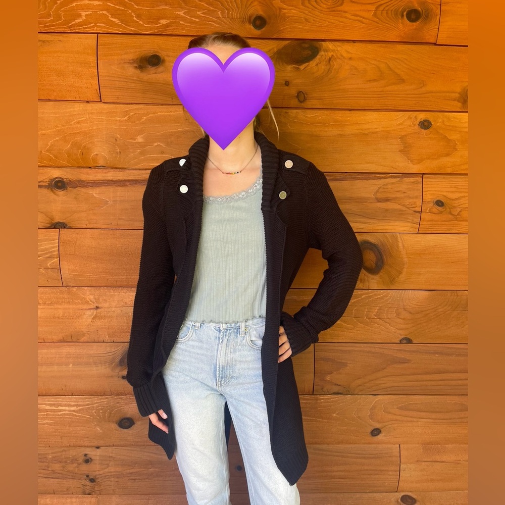 Calvin Klein Black Cardigan Sweater